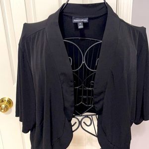 Cropped fashion bug black bolero jacket